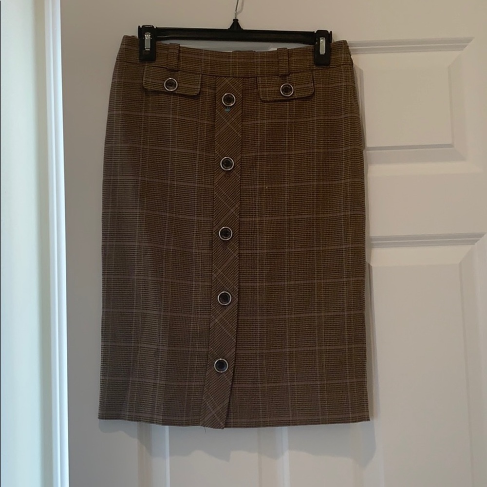 Brown Karen Millen pencil skirt in size 4